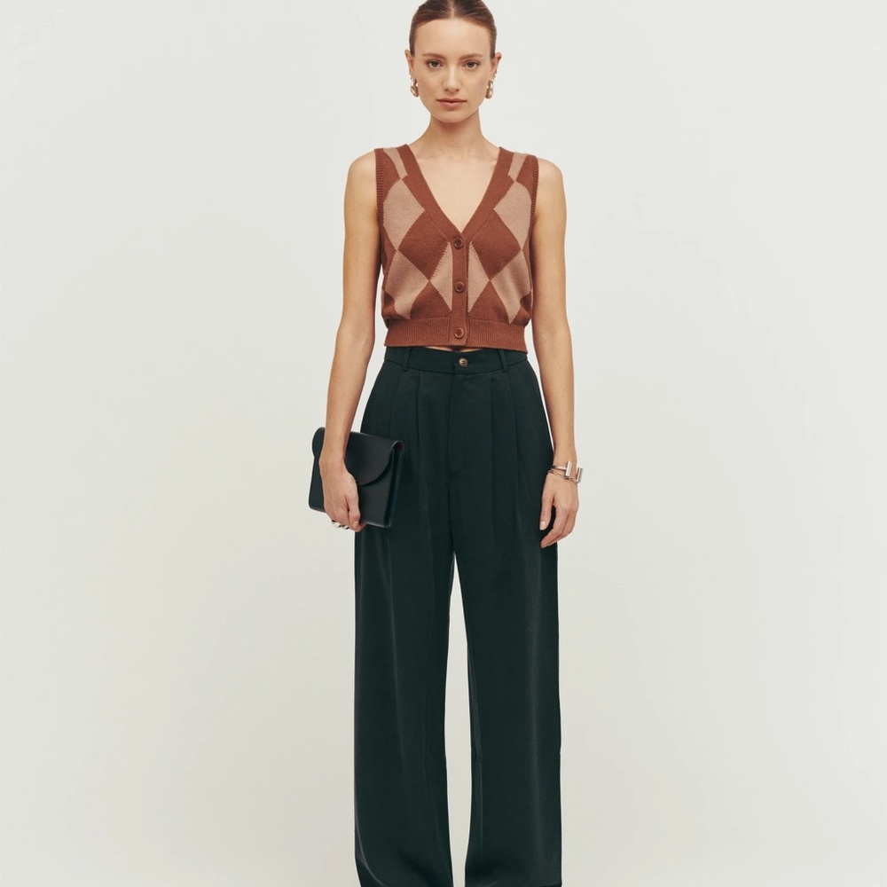 Reformation Mason Pants Black 2